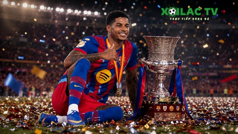 Rashford vừa cùng Barcelona vô địch La Liga theo dạng cho mượn